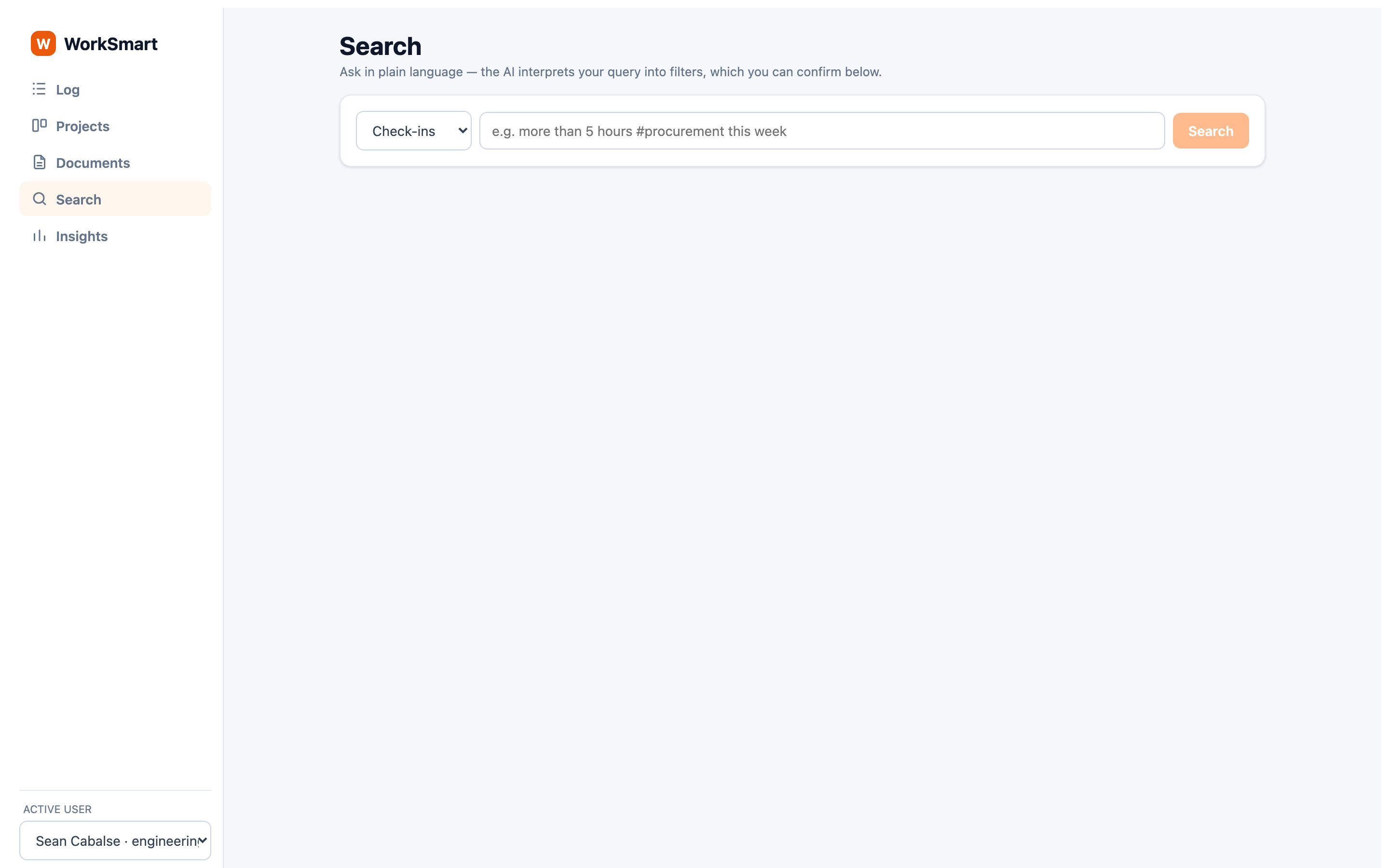 Search empty state